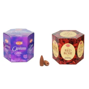 10 Adet Geri Akış Backflow Şelale Tütsü Konisi Tütsü Back Opium Gül