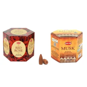 10 Adet Geri Akış Backflow Şelale Tütsü Konisi Tütsü Back Gül Musk