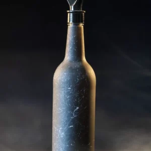 Mutfak Dekorasyonu Granit Desen Siyah Tezgah Üstü Yağlık Sirkelik Büyük Boy Yağdanlık 750 ml