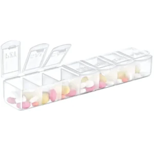 Haftalık İlaç Saklama Kutusu 7 Günlük İlaç Kabı Şeffaf