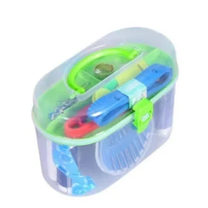 24 Parça Ip Iğne Makaslı Mezuralı Mini Dikiş Seti Çantalı Dikiş Seti Seyahat Boy