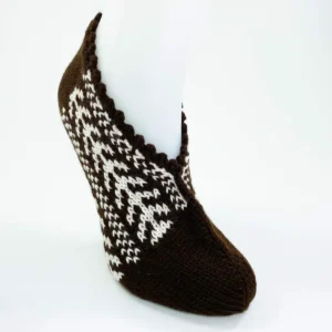 El Örgüsü Kışlık Şık Kadın Yün Patik D8