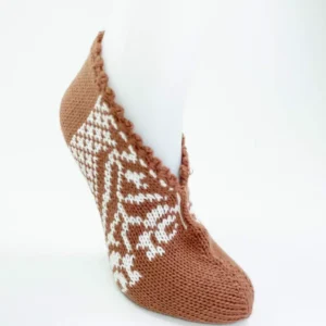 El Örgüsü Kışlık Şık Kadın Yün Patik D9