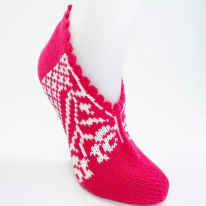 El Örgüsü Kışlık Şık Kadın Yün Patik D11