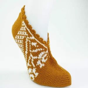 El Örgüsü Kışlık Şık Kadın Yün Patik D12