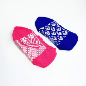 2 Çift El Örgüsü Kışlık Şık Kadın Yün Patik Set 12