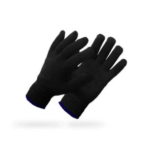 Orta Kalın Siyah Sıcak Tutan Yün Kışlık Kadın Erkek Eldiven Unisex 1 Çift