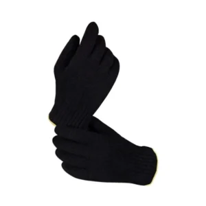 Orta Kalın Siyah Sıcak Tutan Yün Kışlık Kadın Erkek Eldiven Unisex 1 Çift