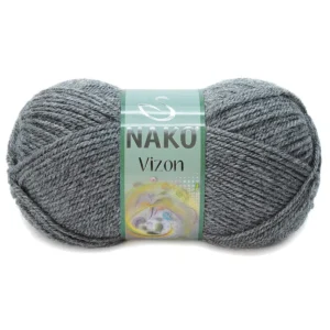 Vizon Premium Akrilik El Örgü İpi Yünü Renk No:193 Loş Gri