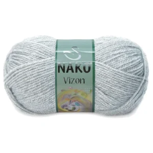 Vizon Premium Akrilik El Örgü İpi Yünü Renk No:195 Açık Gri Melanj