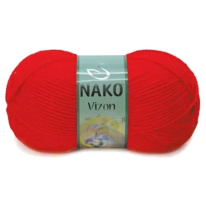 Vizon Premium Akrilik El Örgü İpi Yünü Renk No:207 Alev Kırmızı