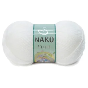 Vizon Premium Akrilik El Örgü İpi Yünü Renk No:208 Beyaz