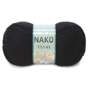 Vizon Premium Akrilik El Örgü İpi Yünü Renk No:217 Siyah