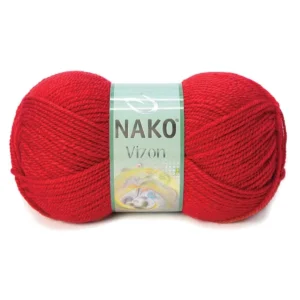 Vizon Premium Akrilik El Örgü İpi Yünü Renk No:251 Bayrak Kırmızı