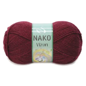 Vizon Premium Akrilik El Örgü İpi Yünü Renk No:999 Bordo