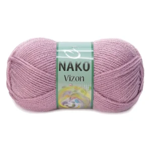 Vizon Premium Akrilik El Örgü İpi Yünü Renk No:1429 Vintaj Pembe