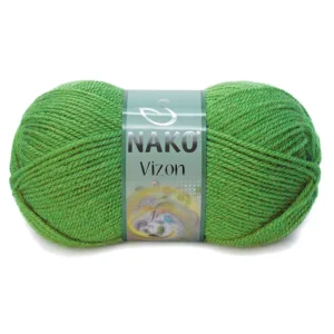 Vizon Premium Akrilik El Örgü İpi Yünü Renk No:6574 Çimen Yeşili