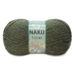 Vizon Premium Akrilik El Örgü İpi Yünü Renk No:23520 Melanj Haki