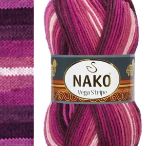 Vega Stripe Premium Akrilik El Örgü İpi Yünü No: 82413