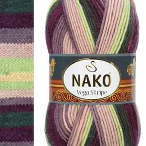 Vega Stripe Premium Akrilik El Örgü İpi Yünü No: 82414