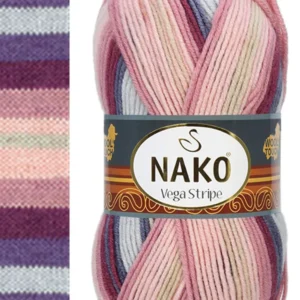 Vega Stripe Premium Akrilik El Örgü İpi Yünü No: 82415