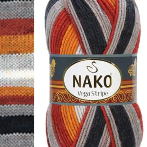 Vega Stripe Premium Akrilik El Örgü İpi Yünü No: 82417