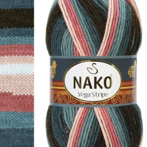 Vega Stripe Premium Akrilik El Örgü İpi Yünü No: 82418