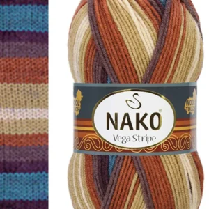 Vega Stripe Premium Akrilik El Örgü İpi Yünü No: 82420