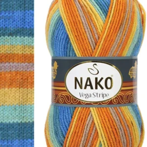 Vega Stripe Premium Akrilik El Örgü İpi Yünü No: 82421