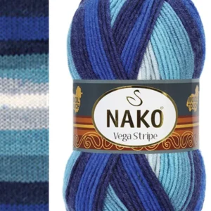 Vega Stripe Premium Akrilik El Örgü İpi Yünü No: 82423