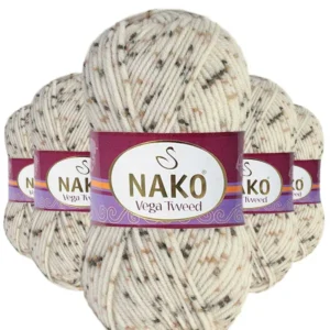 5 Adet Vega Tweed Premium Akrilik El Örgü İpi Yünü No: 35017