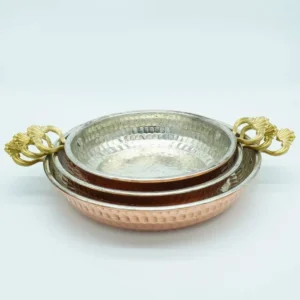 3'lü Bakır Tava Sahan Seti