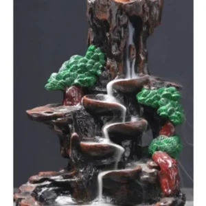 Buyuk Boy Dağ Şeklinde Biblo Model Geri Akış Şelale Tütsülük 3 Adet Koni Hediye