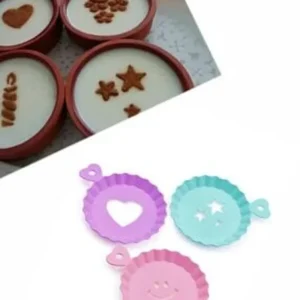 Tatlı ve Kahve Süsleme Şablonu 3 lü 10 cm