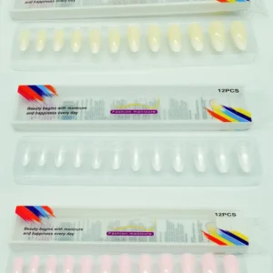 3 Renk Toplam 36 Adet Badem Tırnak Tak Ve Çık Kendinden Yapışkanlı Takma Tırnak