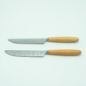 Bambu Saplı 2 Adet Çelik Bıçak