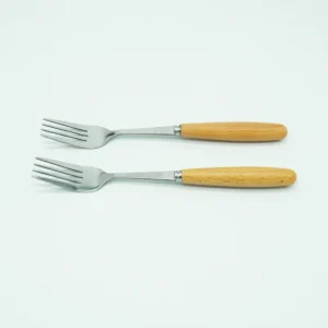 Bambu Saplı 2 Adet Çelik Çatal 20cm