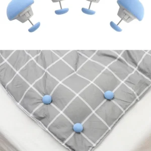 4 Adet Yorgan Kılıfı Ve Çarşaf Tutucu Sabitleyici Kaydırmaz Nevresim Örtü Düzenleyici Klipsler Mavi