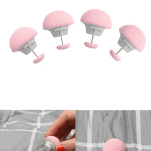 4 Adet Yorgan Kılıfı Ve Çarşaf Tutucu Sabitleyici Kaydırmaz Nevresim Örtü Düzenleyici Klipsler Pembe