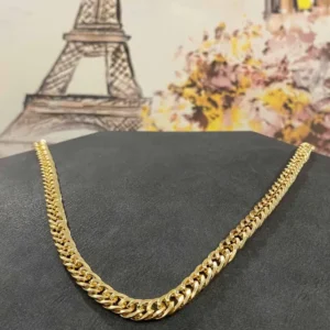 Altın Kaplama Kalın Zincir Kolye 40 cm