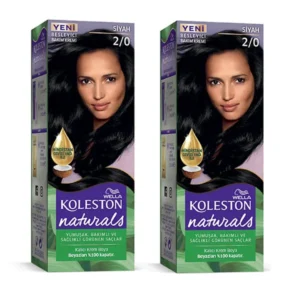 Naturals Saç Boyası Siyah 2/0 2x Paket