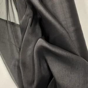 Abiye Elbiselik Işıltılı Tül Cam Organze Kumaş Siyah