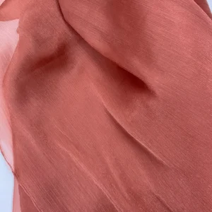 Abiye Elbiselik Işıltılı Tül Cam Organze Kumaş Kiremit