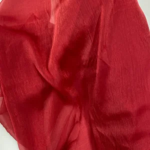 Abiye Elbiselik Işıltılı Tül Cam Organze Kumaş Açık Bordo