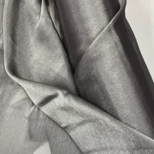 Abiye Elbiselik Işıltılı Tül Cam Organze Kumaş Koyu Gri