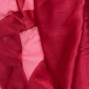 Abiye Elbiselik Işıltılı Tül Cam Organze Kumaş Kırmızı