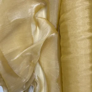 Abiye Elbiselik Işıltılı Tül Cam Organze Kumaş Gold