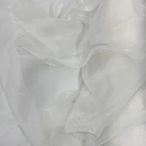 Abiye Elbiselik Işıltılı Tül Cam Organze Kumaş Kırık Beyaz