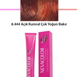 Premium 8.444 Açık Kumral Çok Yoğun Bakır - Kalıcı Krem Saç Boyası 50 g Tüp