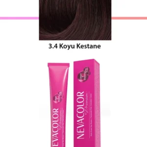 Premium 3.4 Koyu Kestane - Kalıcı Krem Saç Boyası 50 g Tüp